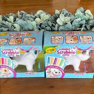 NWT 2 pack Crayola Scribble Scrubbie Jumbo Set - Colorful Creativity Cat and Dog